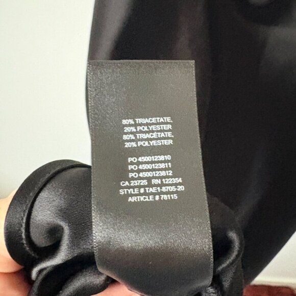 Aritzia Babaron Encore Satin Mini Slip Dress Black Size Medium - Picture 9 of 9